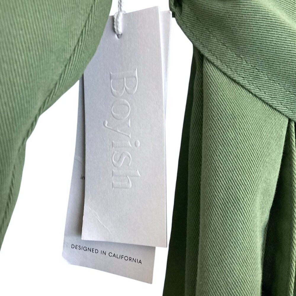 FREE PEOPLE x BOYISH Maxwell Trench Coat S Green - Picture 14 of 16